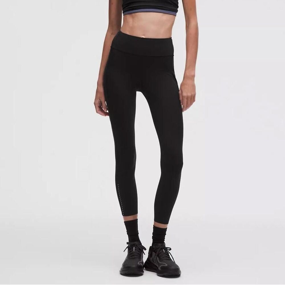 lululemon Fast and Free High Rise Tight 25 Nulux Black 6 Pilates Gym